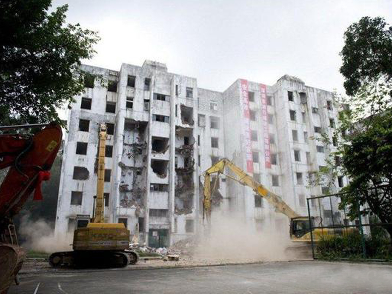 使用海沙的建筑物，墻體受損嚴(yán)重
